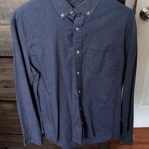 Old Navy Navy Button-Down Long Sleeve Shirt